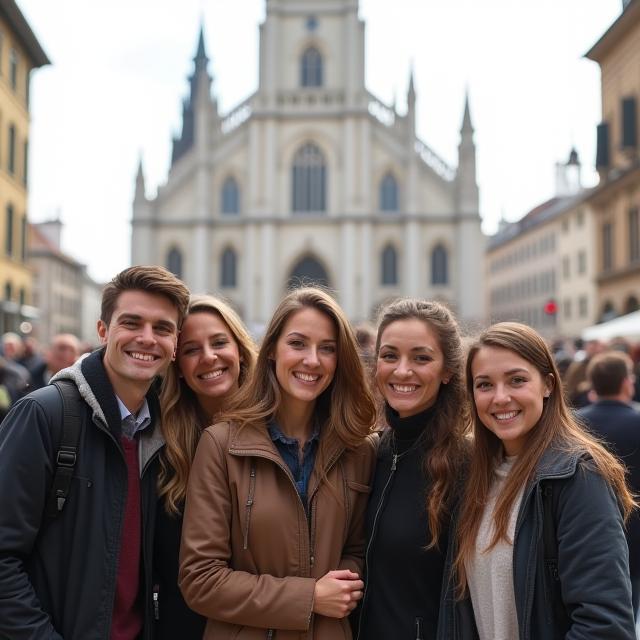 Gruppe vor dem Stephansdom Wien